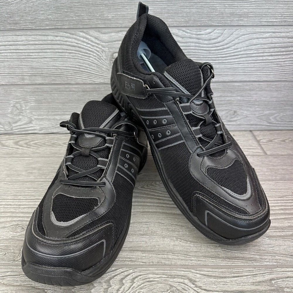 Orthofeet 611 Men’s Shoe Size 14 EE Black Therapeutic Diabetic Comfort Shoes
